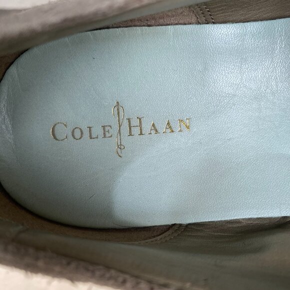 Women Cole Haan D39956 Tan Brown Suede Derby Wingtip Lunargrand shoe 7.5 B Oxfor - Picture 8 of 11